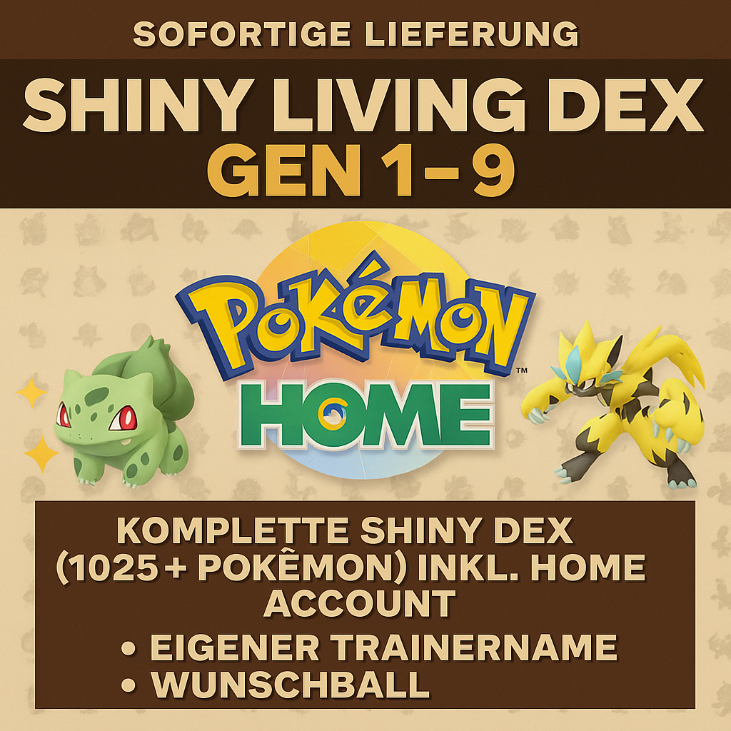 Shiny Living Dex Gen 1-9